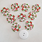 Träknopp blommor 30 mm N°06 x 10 stycken