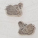 Swan Charm i silvermetall-01 Swan Pendant