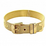 Rostfritt stål armband 10 mm guld