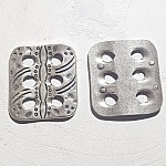 Zamak rektangelkontakt N°01 Silver