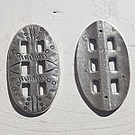 Zamak oval kontakt N°01 Silver