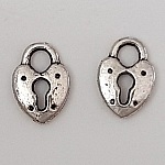 Charm hänglås lås N°12 Silver