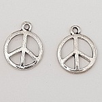 Peace & Love Charm N°03 Silver x 10 stycken