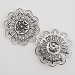 Charm blomma metall N°005 silver