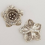 Charm blomma metall N°013 silver