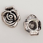 Charm blomma metall N°018 silver