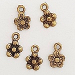 Flower Charm Metal N°035 Brons