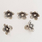 Charm blomma metall N°038 silver