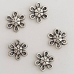 Charm blomma metall N°044 silver