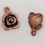 Flower Charm Metal N°045 koppar