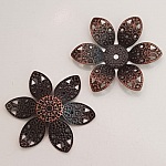 Flower Charm Metal N°058 koppar
