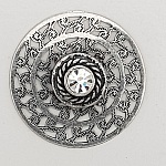 Charm blomma metall N°060 silver