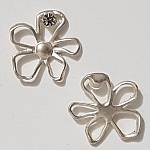 Flower Charm Metal N°057 Silver