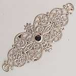 Flower Charm Metal N°098 Silver gravyr