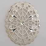 Flower Charm Metal N°103 Silver gravyr