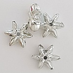 Charm blomma metall N°110 Silver