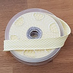 Gul Gingham Fancy Bias Alla textil 1 meter krage 09