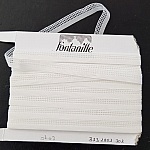 Metervis Fancy vit elastisk elastik 12 mm.