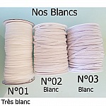 Platt mask elastisk 5 mm vit N°03 X 7 meter