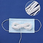 1 meter elastisk mask Polyester rund 2,3 mm Vit