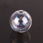 1 Rund glaskula 25mm AB Transparent att fylla