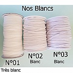 10 meter platt vit elastisk tejp 5 mm N°03