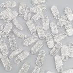 Clips Genomskinlig mask 3,3 cm x 1,3 cm x 10 stycken