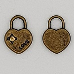 Hjärta berlocker N°14 B och Strass