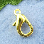 10 karbinhakarspännen 12 x 07 mm guldpläterade