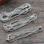 Halsband N°03 bollkedja 304 rostfritt stål 70 cm - 2mm