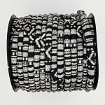 Spaghettisnöre N°01 Svart Vit x 1 meter