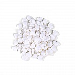 Elastiskt band med vitt gummihjärta spänne N°04 x 10 stycken