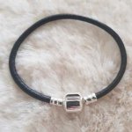 Europeiskt klipparmband vanligt 01 FRÅN 15 TILL 23 CM Svart