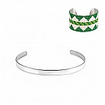 Rostfritt stål 5 mm manschettarmband N°01
