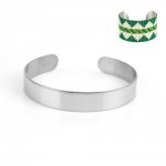 Rostfritt stål 10 mm manschettarmband N°02