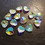 Hjärta hänge i facetterat glas N°01-03