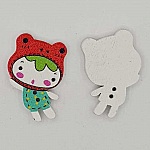 Träknapp flicka N°01-04