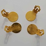 20 örhängen med clips Plateau 15 mm guld