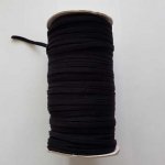 Elastisk polyester Nylon platt 4 mm svart x 100 meter