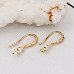 Örhängehållare N°25 Guldpläterad krok och Strass