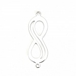 Connector 'Infinity' symbol 18k platina koppar