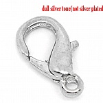 1 karbinhakelås 23 x 12 mm åldrat silver
