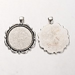 2 x 30mm silver cabochon hållare, cabochon hängare 37AS