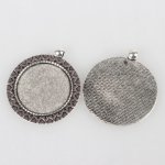 2 x 30mm silver cabochon hållare, cabochon hängare 51AS