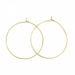 Guldpläterat rostfritt stål Creole örhängehållare N°03-30 mm x 5 par