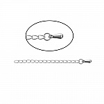 Förlängningskedja i rostfritt stål 6 cm N°01
