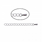 Förlängningskedja i rostfritt stål 6 cm N°02