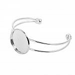 1 Cabochon stöd armband + 1 glas cabochon 25 mm N°01