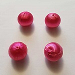Vävda trådpärlor 15 mm rosa