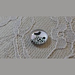 rund glas cabochon 10mm fåglar 018 